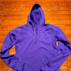 Nike half zip with hood